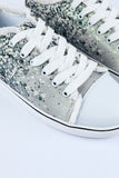 Womens Ombre Canvas Sneakers Low Top Lace Up Walking Shoes