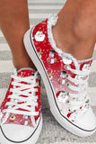 Women's Christmas Santa Claus Casual Canvas Shoes Sneakers