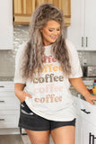 PL252280-15-1X, PL252280-15-2X, PL252280-15-3X, Beige Multiple Coffee Letter Print Vintage Graphic Tee