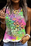 Womens Ombre Leopard Sleeveless Tops Pride LGBT Tank Tops