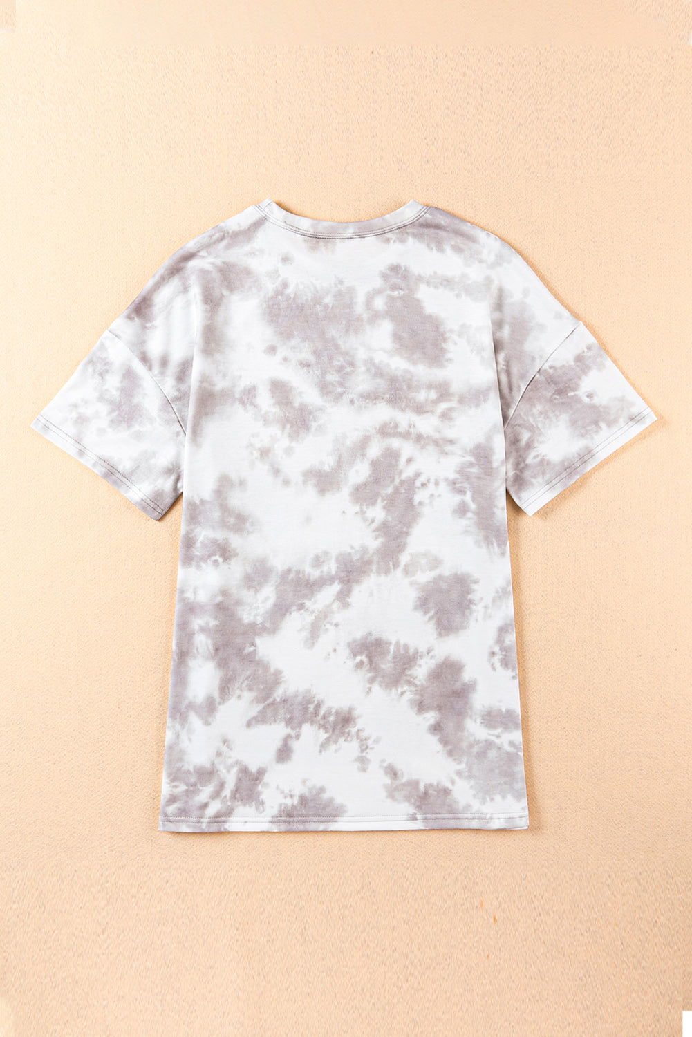 LC25221279-1-S, LC25221279-1-M, LC25221279-1-L, LC25221279-1-XL, White Women's Summer Oversized Tie-dye America Graphic T-shirt Dress Tunic Tee Tops