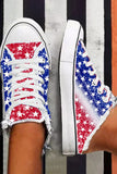 Women's American Flag Print Slip on Canvas Shoes