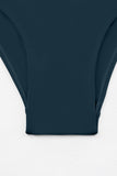 LC415939-5-S, LC415939-5-M, LC415939-5-L, LC415939-5-XL, LC415939-5-2XL, LC415939-5-18W, LC415939-5-20W, Blue Solid Square Neck Sleeveless Tankini Swimsuit