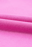 LC25315893-P106-S, LC25315893-P106-M, LC25315893-P106-L, LC25315893-P106-XL, Bright Pink MAMA Letter Embossed Casual Sweatshirt