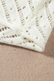 LC422170-P1-S, LC422170-P1-M, LC422170-P1-L, LC422170-P1-XL, White Hollowed Crochet Cropped 2 Piece Beach Dress