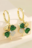 Women's Gorgeous Gem St. Patricks 4-leaf Clover Earrings