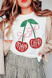 Women's MON CHERI Cherry Print Graphic Crew Neck T shirt