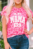 Women's Pink IN MY MAMA ERA Slogan Graphic Tee