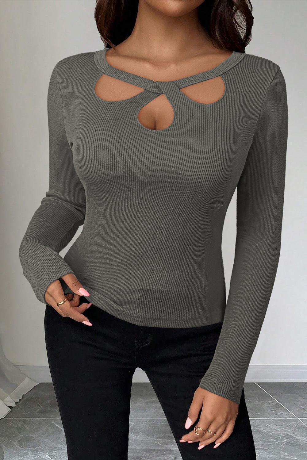 LC2726703-P2011-S, LC2726703-P2011-M, LC2726703-P2011-L, LC2726703-P2011-XL, Dark Grey sweater