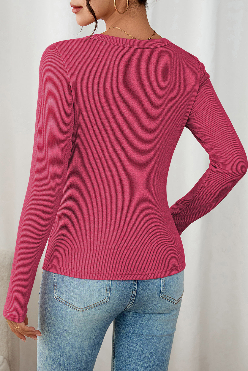 LC2726703-P6-S, LC2726703-P6-M, LC2726703-P6-L, LC2726703-P6-XL, Rose Red sweater