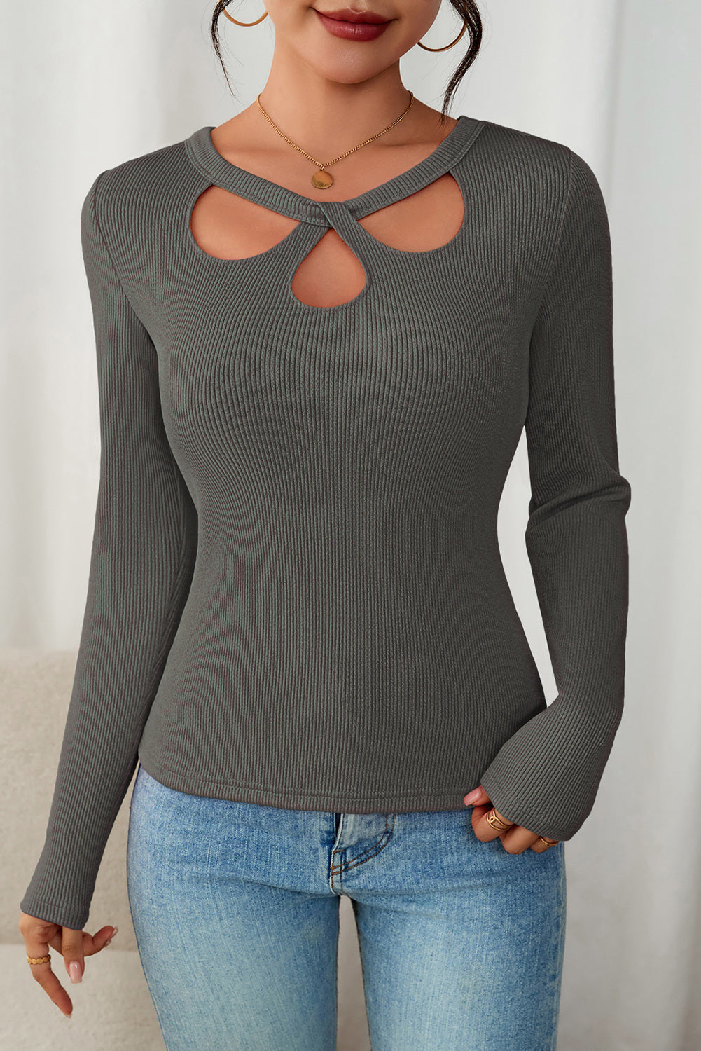 LC2726703-P2011-S, LC2726703-P2011-M, LC2726703-P2011-L, LC2726703-P2011-XL, Dark Grey sweater