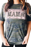 MAMA Graphic Camo Mothers Day Shirts Women Summer Graphic Tees