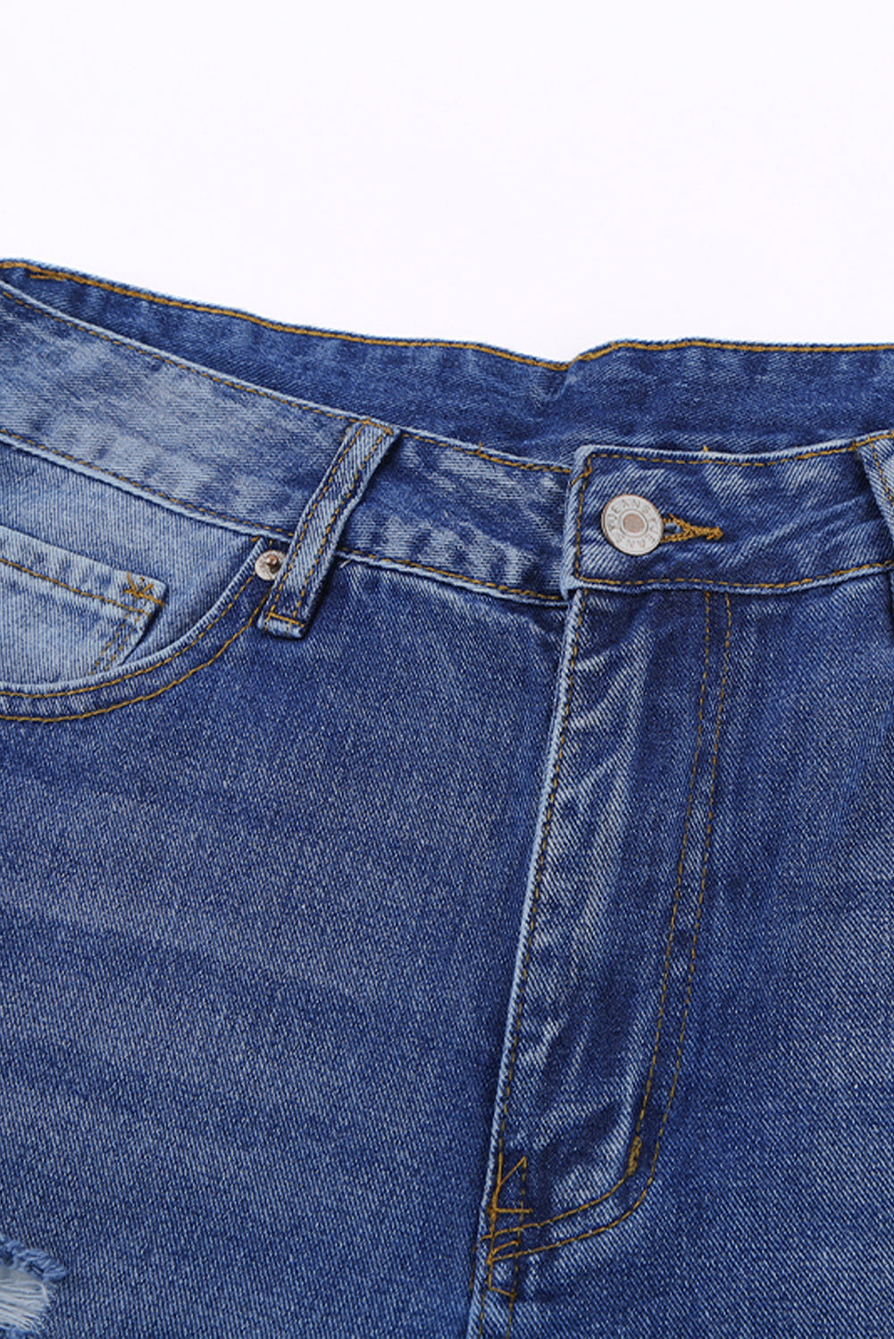 Blue Women's Ripped Boyfriend Jeans Distressed Holes Crop Denim Pants LC78064-5