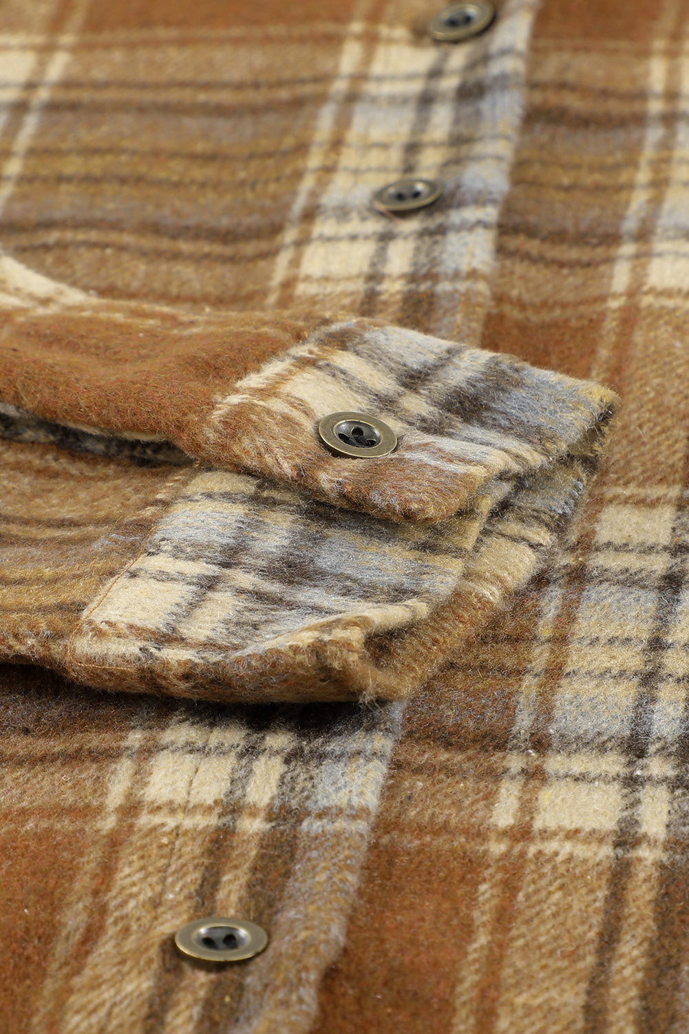 LC2551821-3-S, LC2551821-3-M, LC2551821-3-L, LC2551821-3-XL, LC2551821-3-2XL, Red Oversize Rounded Hem Plaid Shirt with Slits