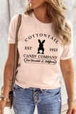 Easter Graphic Tee Tops CANDY COMPANY Rabbit Short Sleeve T-shirt