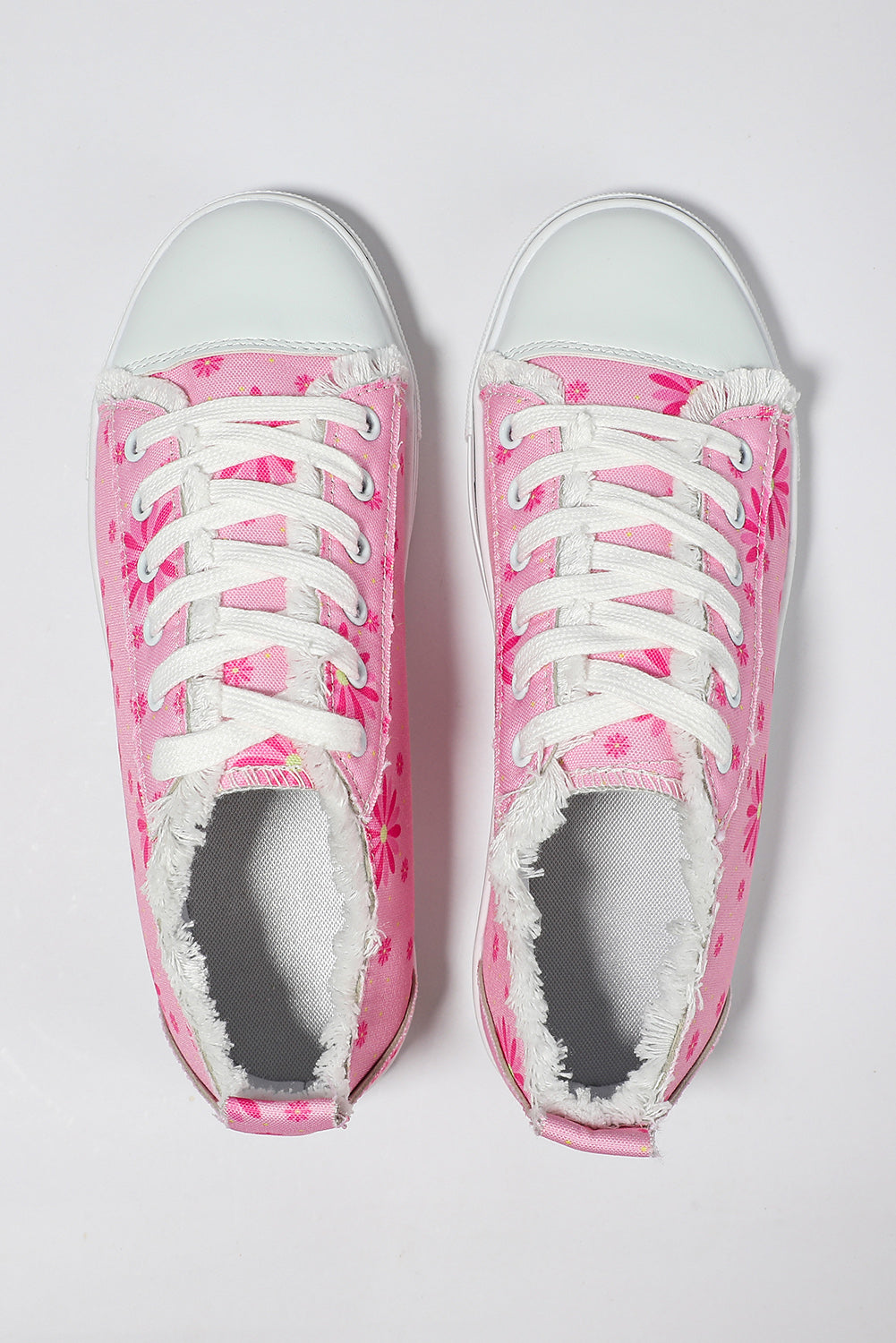 BH021133-10-35, BH021133-10-36, BH021133-10-37, BH021133-10-38, BH021133-10-39, BH021133-10-40, BH021133-10-41, BH021133-10-42, Pink Women's Floral Print Low Cut Canvas Shoes Fashion Comfortable Sneakers