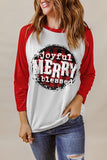 Christmas Sweatshirts Joyful Merry & Blessed Christmas Holiday Graphic Tees Tops