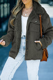 Corduroy Winter Warm Jackets Fleece Lining Shacket Coats Outwear