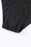 LC472305-2-S, LC472305-2-M, LC472305-2-L, LC472305-2-XL, LC472305-2-2XL, Black Women's High Waisted Swim Skirt Flared Swim Skirt