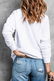 LC25314238-1-S, LC25314238-1-M, LC25314238-1-L, LC25314238-1-XL, LC25314238-1-2XL, White Long Sleeve Tee Tops Mardi Gras Graphic Sweatshirt for Women