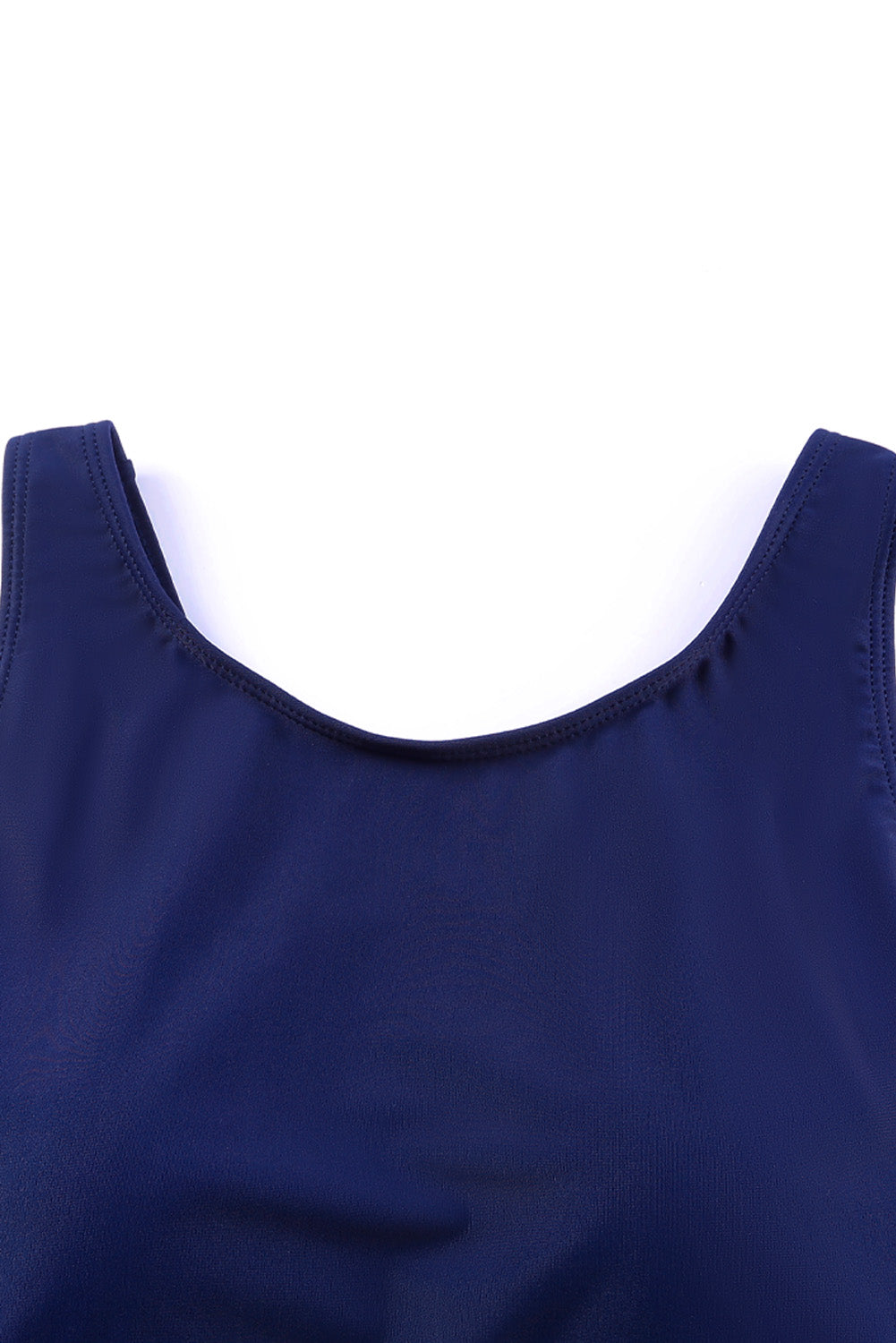 LC443470-105-S, LC443470-105-M, LC443470-105-L, LC443470-105-XL, LC443470-105-2XL, Blue Women's Cross Back Swimwear High Cut One Piece Bathing Suits Swimsuit