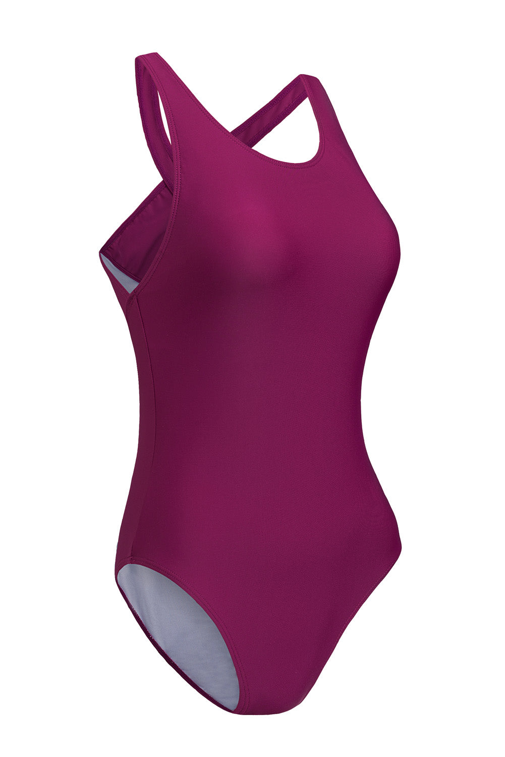 LC443470-3-S, LC443470-3-M, LC443470-3-L, LC443470-3-XL, LC443470-3-2XL, Red Women's Cross Back Swimwear High Cut One Piece Bathing Suits Swimsuit