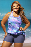 Blouson Tankini with Swim Bottom Bathing Suits Two Piece Swimsuits for Women