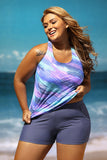 Blouson Tankini with Swim Bottom Bathing Suits Two Piece Swimsuits for Women