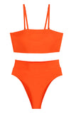Sexy Bandeau Two Piece High Waisted Bikini Thong Bathing Suits Swimsuits