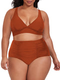 Pinkqueen Plus Size Bikini 2 Piece Tummy Control Swimsuit