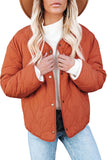 Womens Solid Buttoned Double-sided Coat