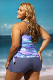 Blouson Tankini with Swim Bottom Bathing Suits Two Piece Swimsuits for Women