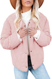 Womens Solid Buttoned Double-sided Coat