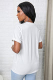 LC25221533-1-S, LC25221533-1-M, LC25221533-1-L, LC25221533-1-XL, LC25221533-1-2XL, White July 4th American Flag Heart Graphic T-Shirt Short Sleeve Casual Tee Tops