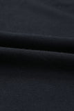 LC643746-2-S, LC643746-2-M, LC643746-2-L, LC643746-2-XL, LC643746-2-2XL, LC643746-2-XS, Black  Drawstring Waist Spaghetti Straps Jumpsuit