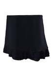 LC472108-2-S, LC472108-2-M, LC472108-2-L, LC472108-2-XL, Black  Leopard Drawstring Ruched Swim Skirt