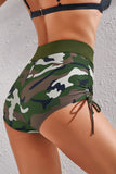 LC472117-9-S, LC472117-9-M, LC472117-9-L, LC472117-9-XL, LC472117-9-2XL, Army Green Camouflage Swim Shorts