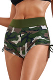 LC472117-9-S, LC472117-9-M, LC472117-9-L, LC472117-9-XL, LC472117-9-2XL, Army Green Camouflage Swim Shorts