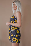 LC642083-7-S, LC642083-7-M, LC642083-7-L, LC642083-7-XL, Yellow  Floral Print Bandeau Romper with Pockets Gay Palm Leaves Print Bandeau Romper with Pockets Multicolor Tie-dye Print Bandeau Romper with Pockets