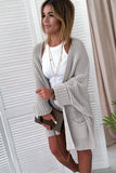 LC271725-16-S, LC271725-16-M, LC271725-16-L, LC271725-16-XL, LC271725-16-2XL, Khaki Oversized Fold Over Sleeve Sweater Cardigan