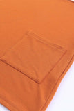 LC25116711-14-S, LC25116711-14-M, LC25116711-14-L, LC25116711-14-XL, LC25116711-14-2XL, Orange Pocketed Color Block Patchwork Long Sleeve Top