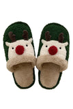 BH021181-22-37, BH021181-22-39, BH021181-22-41, BH021181-22-38, BH021181-22-40, Multicolor Christmas Reindeer Slippers for Women Xmas Moose Slippers Indoor Plush Slip-on Shoes