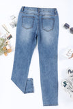 LC7872080-4-S, LC7872080-4-M, LC7872080-4-L, LC7872080-4-XL, LC7872080-4-2XL, Sky Blue Women's Butterfly Denim Pant Casual Loose High Waist Wide Leg Jeans