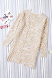 LC271643-18-S, LC271643-18-M, LC271643-18-L, LC271643-18-XL, LC271643-18-2XL, Apricot Zebra Print Open Front Long Cardigan