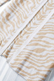 LC271643-18-S, LC271643-18-M, LC271643-18-L, LC271643-18-XL, LC271643-18-2XL, Apricot Zebra Print Open Front Long Cardigan