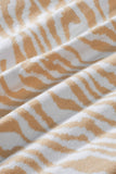 LC271643-18-S, LC271643-18-M, LC271643-18-L, LC271643-18-XL, LC271643-18-2XL, Apricot Zebra Print Open Front Long Cardigan