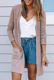 Women's Tunic Back Open Front Cardigan with Pockets