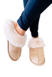 Womens Slippers Faux Suede Plush Fluffy Fur Soft Slippers Warm House Shoes
