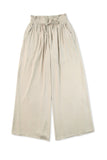 LC7711508-15-S, LC7711508-15-M, LC7711508-15-L, LC7711508-15-XL, Beige Drawstring Smocked High Waist Wide Leg Pants