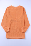LC25312934-1014-S, LC25312934-1014-M, LC25312934-1014-L, LC25312934-1014-XL, LC25312934-1014-2XL, LC25312934-1014-3XL, Orange JOLENE Ribbed Corded Oversized Sweatshirt